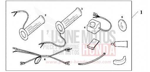 KIT POIGNEES CHAUFFANTES CBR600F1 de 2001